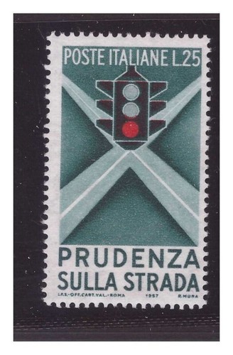 Italie 1957 feu - feu, tricolore